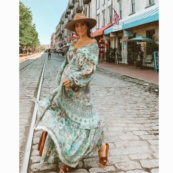 New spell free people amethyst maxi gown turquoise - Picture 4 of 16